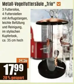 V Baumarkt Metall-Vogelfuttersäule ,,Trio“ Angebot