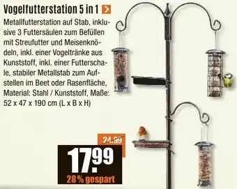 V Baumarkt Vogelfutterstation 5 in 1 Angebot