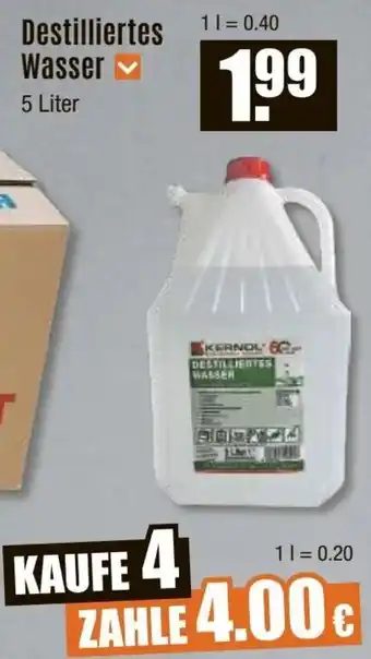 V Baumarkt Destilliertes Wasser Angebot