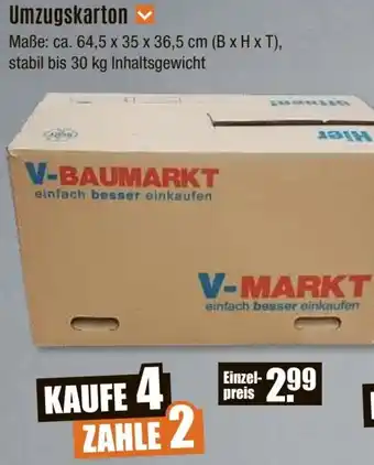 V Baumarkt Umzugskarton Angebot