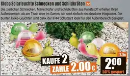 V Baumarkt Globo Solarleuchte Schnecken und Schildkröten Angebot