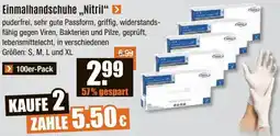 V Baumarkt Einmalhandschuhe „Nitril" Angebot