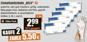 V Baumarkt Einmalhandschuhe „Nitril" Angebot