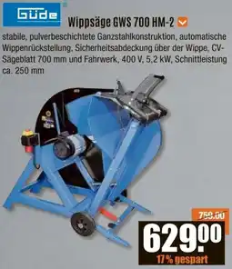 V Baumarkt Güde Wippsäge GWS 700 HM-2 Angebot