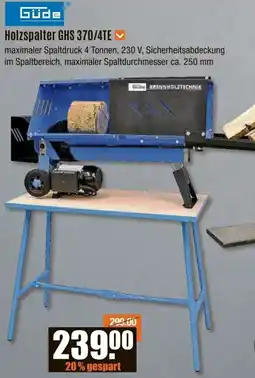 V Baumarkt Güde Holzspalter GHS 370/4TE Angebot