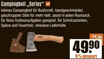 V Baumarkt Campingbeil ,,Series" Angebot