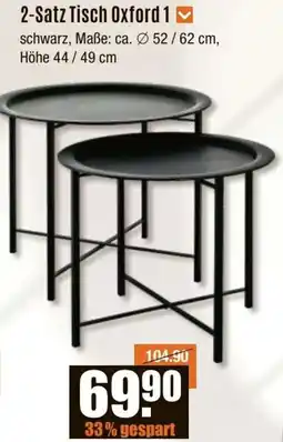 V Baumarkt 2-Satz Tisch Oxford 1 Angebot