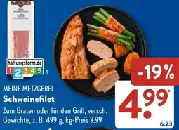 Aldi Süd MEINE METZGEREI Schweinefilet Angebot