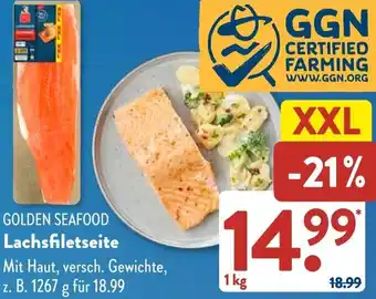 Aldi Süd GOLDEN SEAFOOD Lachsfiletseite Angebot