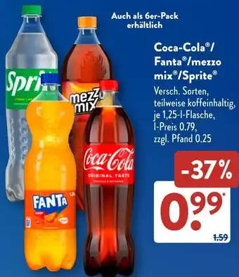 Aldi Süd Coca-Cola/ Fanta/mezzo mix/Sprite Angebot