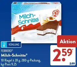 Aldi Süd FERRERO Milch-Schnitte Angebot