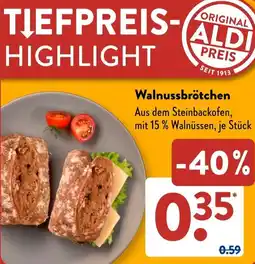 Aldi Süd Walnussbrötchen Angebot