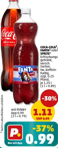PENNY COCA-COLA, FANTA oder SPRITE Angebot