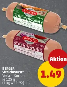 PENNY BERGER Streichwurst Angebot