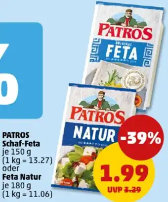 PENNY PATROS Schaf-Feta oder Feta Natur Angebot