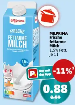 PENNY MILPRIMA Frische fettarme Milch Angebot
