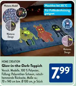 Aldi Süd HOME CREATION Glow-in-the-Dark-Teppich Angebot