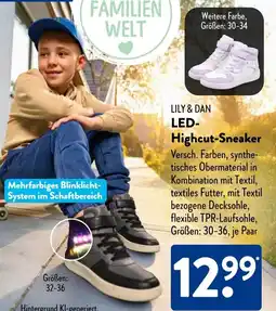 Aldi Süd LILY & DAN LED Highcut-Sneaker Angebot