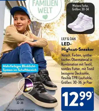 Aldi Süd LILY & DAN LED Highcut-Sneaker Angebot