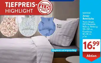 Aldi Süd NOVITESSE Jersey Bettwäsche Angebot