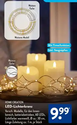 Aldi Süd HOME CREATION LED-Lichterkranz Angebot