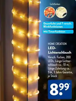 Aldi Süd HOME CREATION LED Lichterschlauch Angebot
