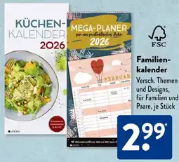 Aldi Süd Familienkalender Angebot