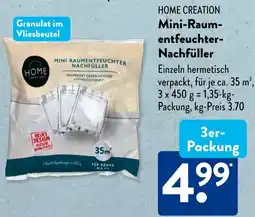 Aldi Süd HOME CREATION Mini-Raumentfeuchter Nachfüller Angebot