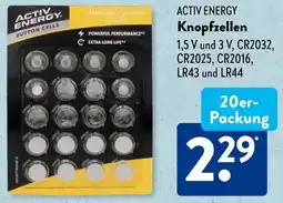 Aldi Süd ACTIV ENERGY Knopfzellen Angebot