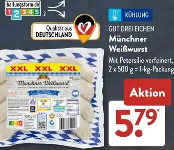 Aldi Süd GUT DREI EICHEN Münchner Weißwurst Angebot