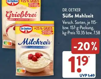Aldi Süd DR. OETKER Süße Mahlzeit Angebot