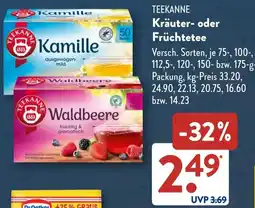 Aldi Süd TEEKANNE Kräuter- oder Früchtetee Angebot