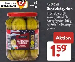 Aldi Süd AMERICAN Sandwichgurken Angebot