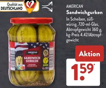 Aldi Süd AMERICAN Sandwichgurken Angebot