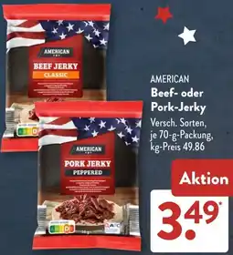 Aldi Süd AMERICAN Beef- oder Pork-Jerky Angebot