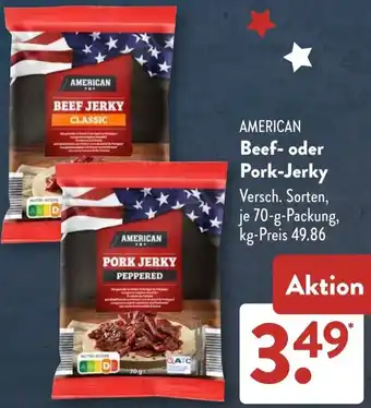 Aldi Süd AMERICAN Beef- oder Pork-Jerky Angebot