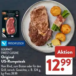 Aldi Süd GOURMET FINEST CUISINE Original US-Rumpsteak Angebot