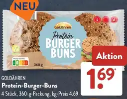 Aldi Süd GOLDÄHREN Protein-Burger-Buns Angebot