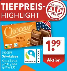 Aldi Süd CHOCEUR Schokolade Angebot