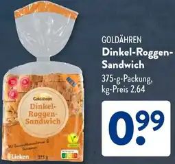 Aldi Süd GOLDÄHREN Dinkel-Roggen Sandwich Angebot