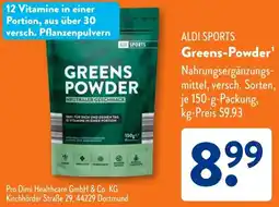 Aldi Süd ALDI SPORTS Greens-Powder Angebot