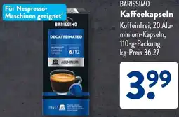 Aldi Süd BARISSIMO Kaffeekapseln Angebot