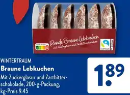 Aldi Süd WINTERTRAUM Braune Lebkuchen Angebot