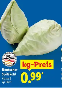 Lidl Deutscher Spitzkohl Angebot