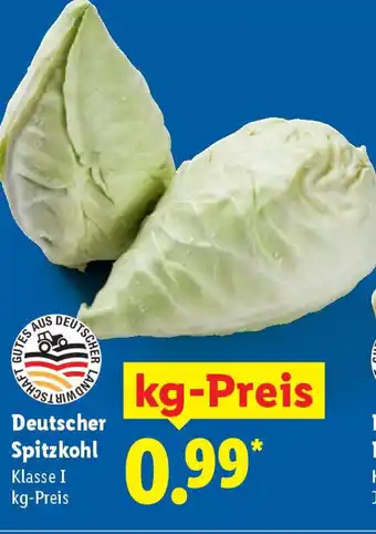 Lidl Deutscher Spitzkohl Angebot