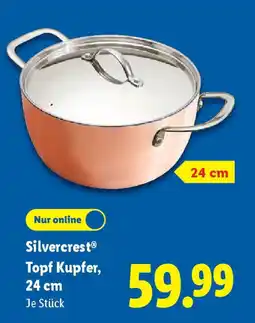 Lidl Silvercrest Topf Kupfer, 24 cm Angebot