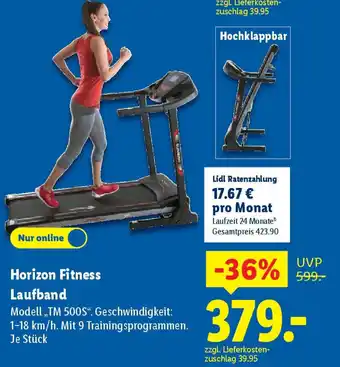 Lidl Horizon Fitness Laufband Angebot
