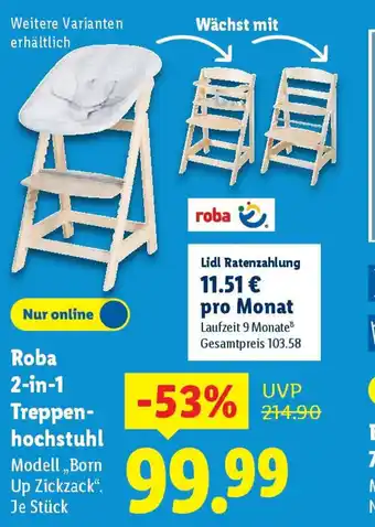 Lidl Roba 2 in 1 Treppen- hochstuhl Angebot