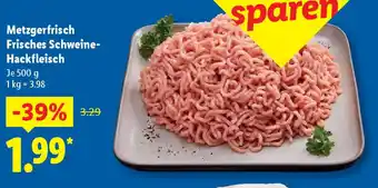 Lidl Metzgerfrisch Frisches Schweine- Hackfleisch Angebot