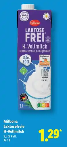 Lidl Milbona Laktosefreie H-Vollmilch Angebot